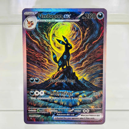 Dark Mewtwo ex English Version Collectible Grade DIY Foil Texture Nice Condition Premium Anime Collection Cards