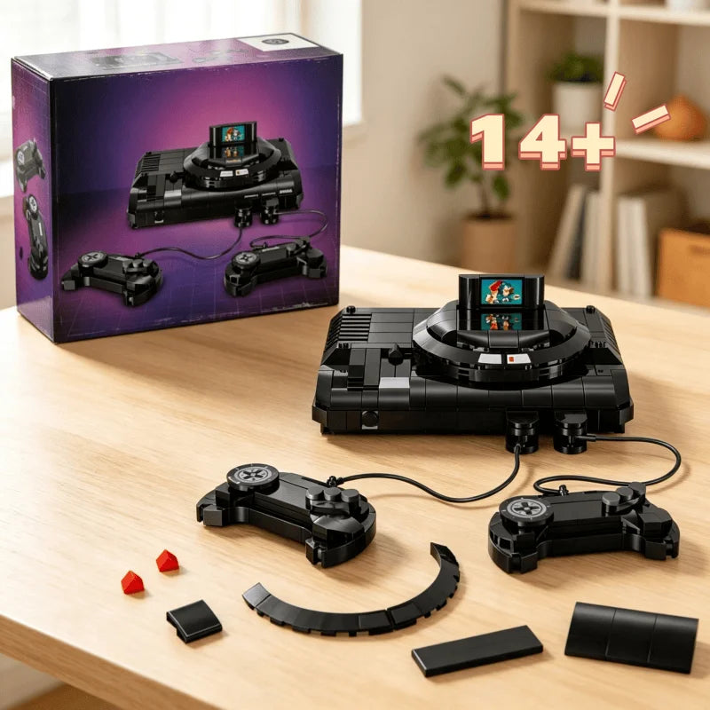 In Stock Retro Game Drive Console Model Building Blocks Classic Game Machine DIY Assembled Toys Birthday Christmas Gifts
