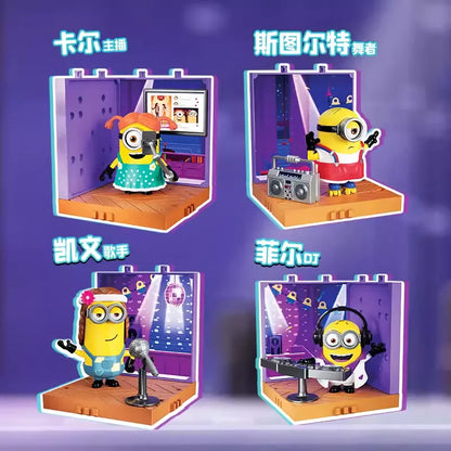Original Blokees Minions PreCOOL Series Jelly Factory & Minions Celebration Party blind box Peripheral Collect Toys Boy Gifts