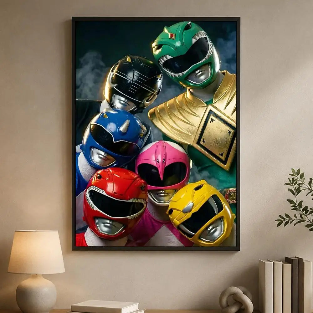 Mighty Morphin Power Rangers Poster PP Paper Decorative Wall Art for Living RoomsBedrooms Bars Cafes Stylish Home Decor Gift