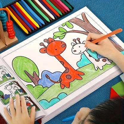 1Pc Animal Coloring Book Beginner Learning Doodle Painting Educational Art Activity Book Creativity Development Coloring Pages