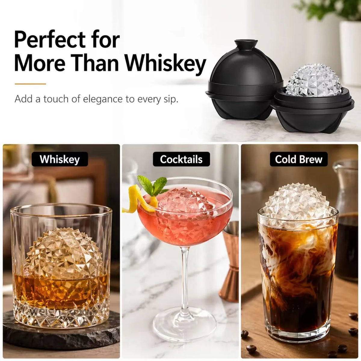 Silicone Ice Ball  Mold  Whiskey Ice Hockey Tools Ice Ball Mold  Kitchen Bar Tool