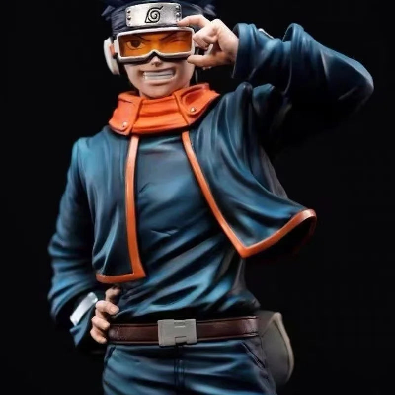 Naruto Young Uchiha Obito Figure - Young Obito with Goggles Laughing Pose - Anime Peripheral Desktop Decoration Gift Collectible Statue