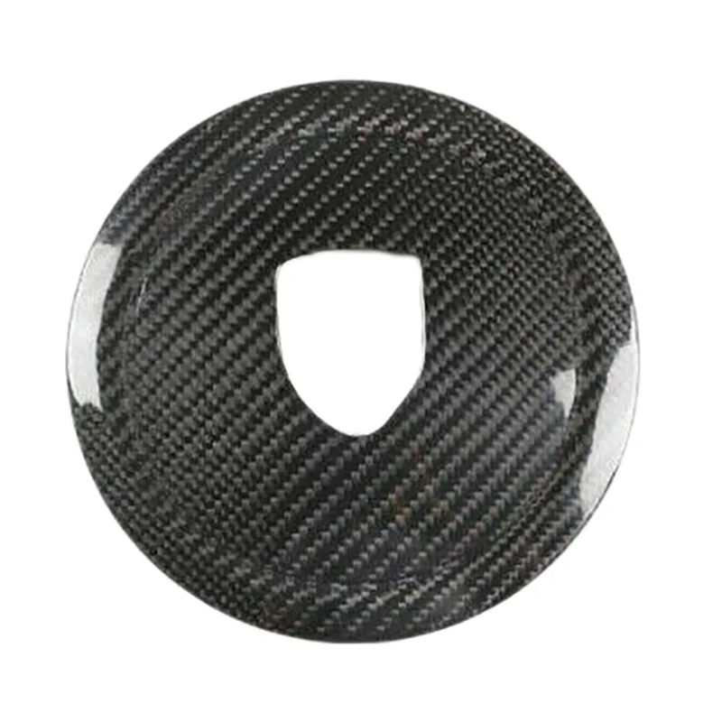 ABTC-Real Carbon Fiber Steering Wheel Rings Logo Trim Cover Stickers For 911 Panamera Cayenne Boxster 2008-2016 Parts Bl