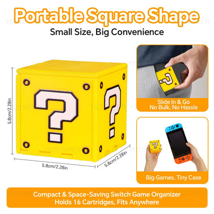 Game Card Case for Nintendo Switch 1/2/Lite/OLED 16 Slots Foldable Storage Box Cartridge Square Portable for Switch Accessories