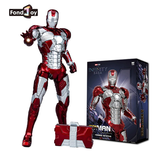 Fondjoy Marvel Iron Man MK5 1/12 Scale Action Figures Assemble Toy Iron Man Model Desktop Ornament Collection Puzzle Toy Gifts