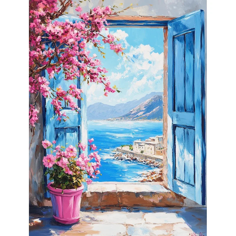 GATYZTORY Acrylic Paint By Numbers For Adults City Landscape HandPainted Painting By Numbers Unique Gift Home Decor