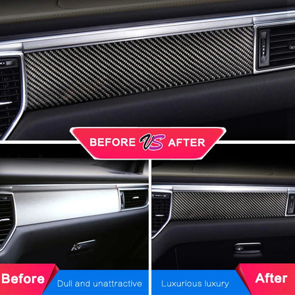 Car Styling For Porsche macan 2014-20 Carbon fiber Center Console Air outlet Dashboard Covers Stickers Interior Auto Accessories