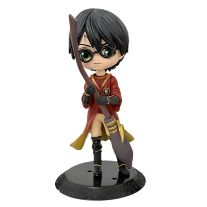 Anime H-arryed Q Version Pottered Action Figures Hermione Ron Malfoy Snape Collectible PVC Model Statue Desktop Decoration Gift