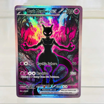 Dark Mewtwo ex English Version Collectible Grade DIY Foil Texture Nice Condition Premium Anime Collection Cards