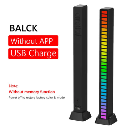 Music Rhythm Activated LED Light Strip RGB Car Ambient Lamp Bar Party Decoration