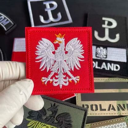 Poland Flag Polish Eagle Clothes Applique Morale Emblem Embroidery Patches,IR Reflective Badge Tactical Sticker For Backpack,Hat