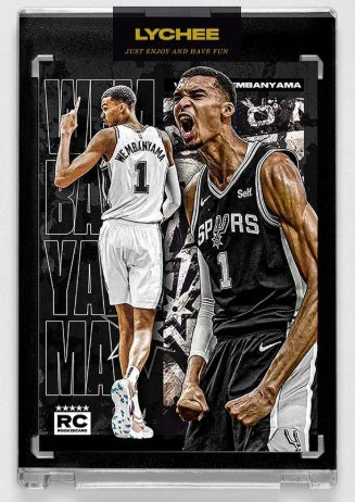 DIY Handmade Victor Wembanyama NBA Cards Kaboom NOIR Classic Design Replica Collectible Cards for Wemby Fans Collectible Gift