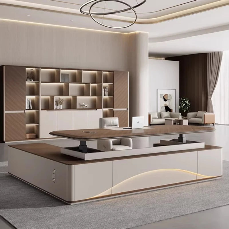 Luxury 200cm 320cm Light Lift Top Desk Office Desks And Workstations Computer Table Pliante Room Tables Study Offices Furniture