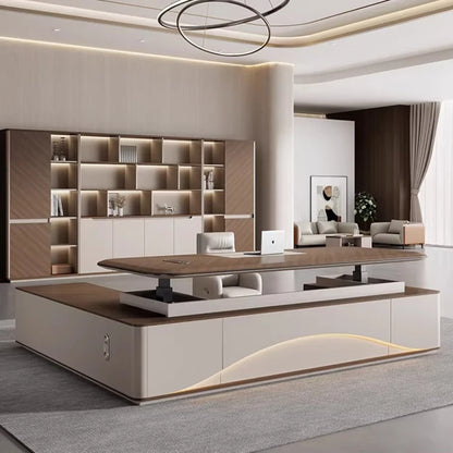 Luxury 200cm 320cm Light Lift Top Desk Office Desks And Workstations Computer Table Pliante Room Tables Study Offices Furniture
