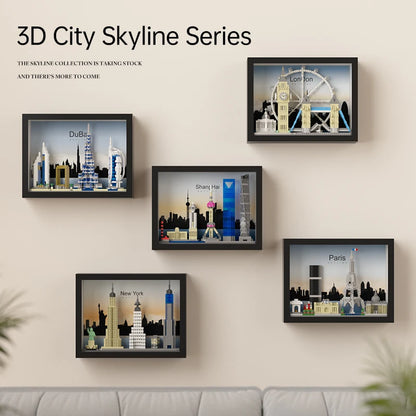 Creative City Architecture Building Blocks Model Micro Particle Skyline Streetscape MOC Kit Educational Toys Gift for Teens