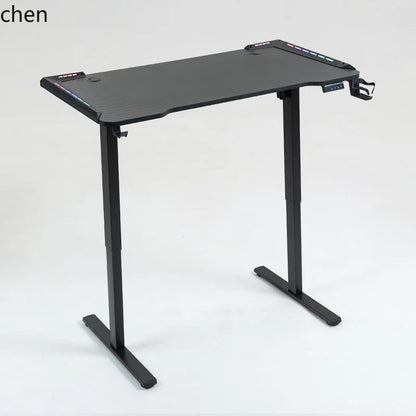 HXL Gaming Desk Electric Height-Adjustable Office Computer Desk Solid Wood Desk