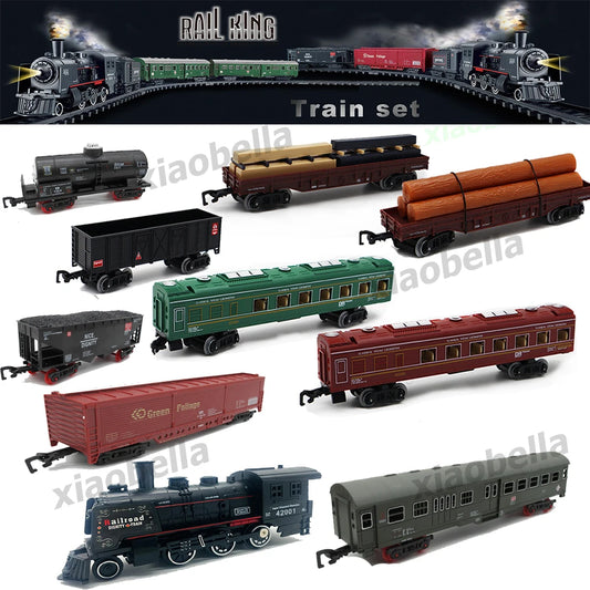 3cm Width wheel Train Track Cargo Car Carriage Wagon Model Guage Accessories DIY Toy Classic Electric Trains Rail King Trian Set