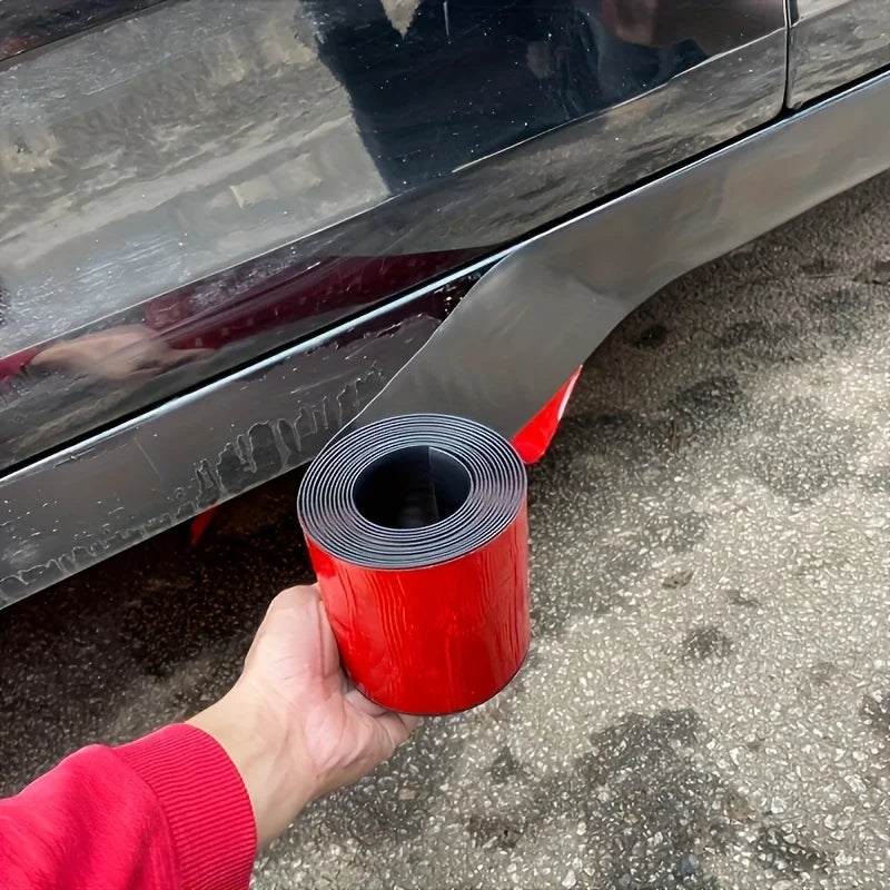 2M*5cm Self-Adhesive Car Door Edge Bumper Strip Scratch Resistant Protective Film Carbon Car Door Edge Wrapping Sticker