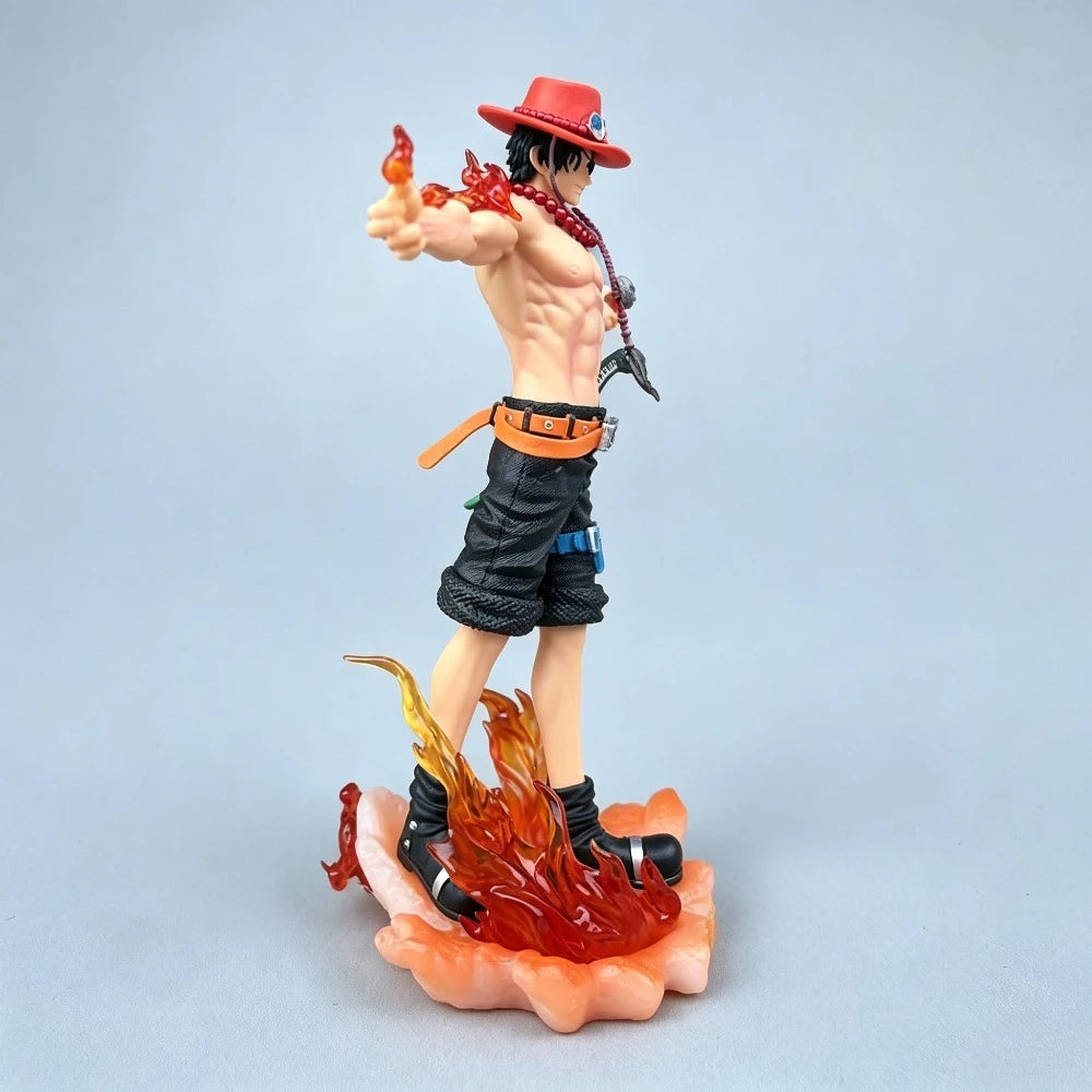 27cm ONE PIECE Figures Flame ACE Figure Collectible Decorations Anime Goods Toy Gift Christmas Present