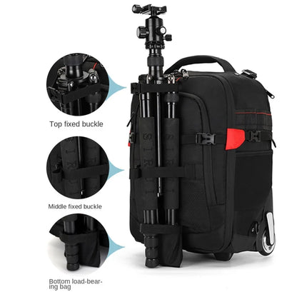 Trolley Photography Backpack Professional Camera Bag Trolley Travel Suitcase Video Photo Digital Camera Luggage Trolley Backpack