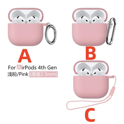New For Airpods 4 Case Silicone Earphone Case with Active Noise Cancellation Shockproof Protective Case for Apple Airpods 4 2024