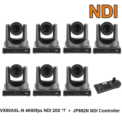 4k60fps NDI POE PTZ Camera 20X Zoom Live Streaming Camera and 1pc NDI PTZ Camera Controller for Video Conference 1-10pcs