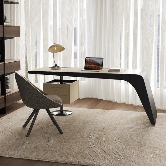 Italian Minimalist Office Desks Modern Luxury Designer Study Executive Office Desk Boss Desk High-end Commercial Furniture FYOD