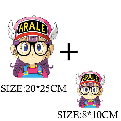 Anime Arale Dr Slump Cartoon Patches for Clothes Heat Transfer Thermal Vynil Stickers DIY T shirt Iron on for Women Appliqued