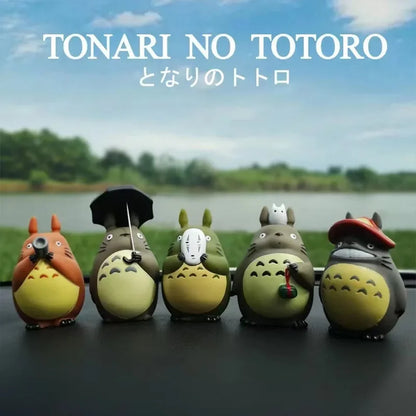 New Hot Anime Cartoon Totoro Peripheral 5pcs/set Trendy Figurine Office Desk Bedroom Bedside Table Decor Students Birthday Gifts