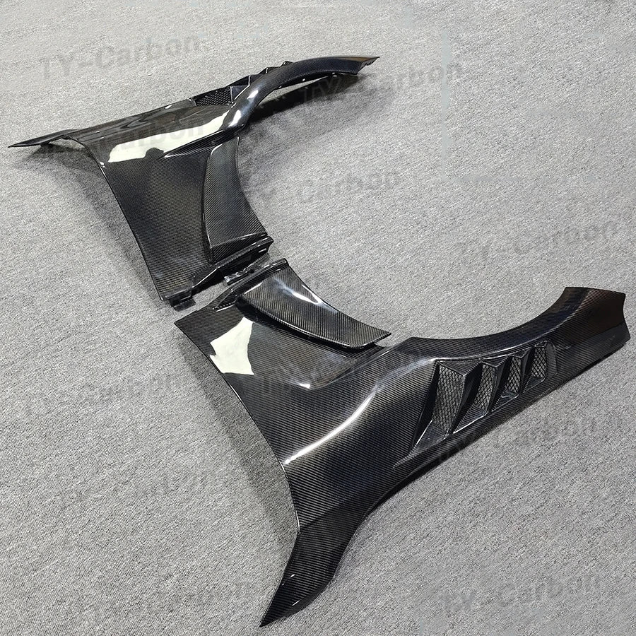 Car Front Fender Air Vent Trims For BMW M2 G87 2022+ Dry Carbon Fiber Fender Bumper Retrofit Replacement Body Kits FRP G87 M2