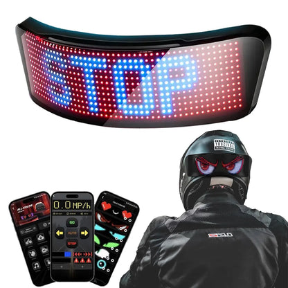 LED Helmet Display ,Motorcycle Helmet Tail Light Helmet Warning Light Moto Accessories