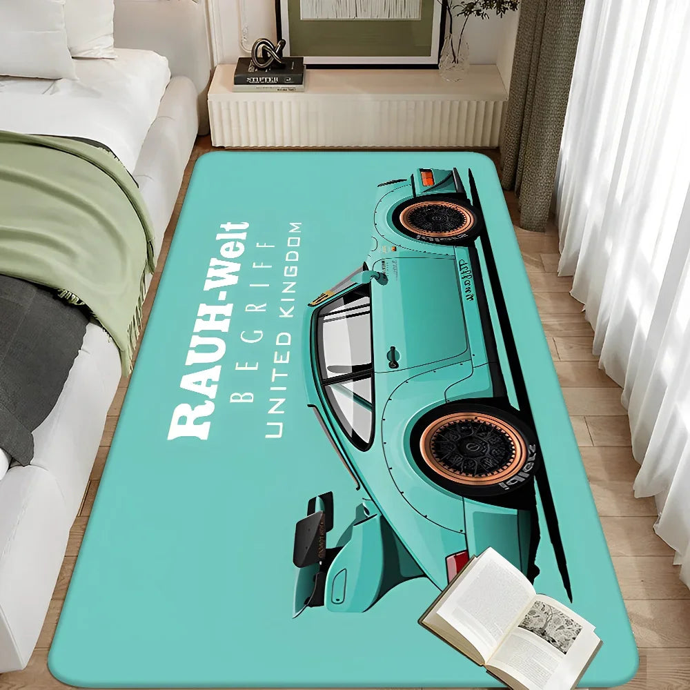 Tokyo JDM RWM Sports Car Carpet for Home Decor Floor Mat Living Room Rugs Bedroom Hallway Non-Slip Carpet Kitchen Rug Doormats