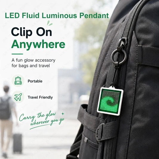 Fluid Simulation Water Flow Ornament Shaking LED Luminous Desktop Figurine Bag Pendant Room Decor Atmosphere Gift
