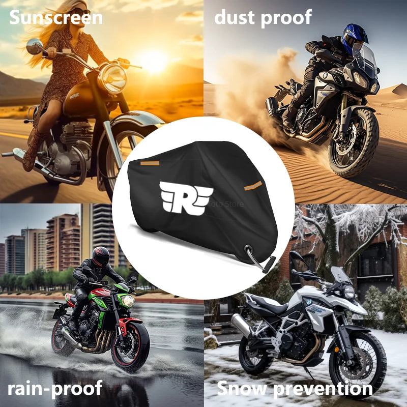 Motorcycle Cover Waterproof Outdoor Scooter UV Protector Dust Rain Cover For Royal Enfield Bullet/Meteor/Classic 350 500
