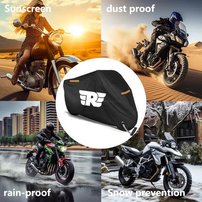 Motorcycle Cover Waterproof Outdoor Scooter UV Protector Dust Rain Cover For Royal Enfield Bullet/Meteor/Classic 350 500
