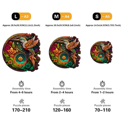 Bird Wooden Puzzle for Adults, Uniquely Irregular Animal Shaped Wooden Jigsaw Puzzles Stress Relief Toys, Best Christmas Gift