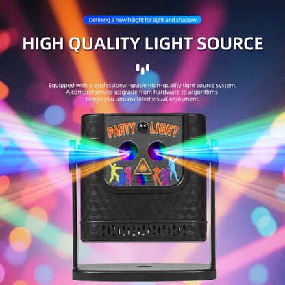 USB Powered Laser Stroboscopic Party Lights DJ Disco Projectors Portable Family Camping Decorations Light Show for Events