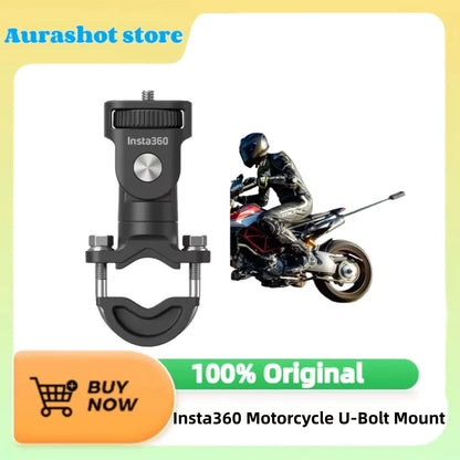 Insta360 Motorcycle U-Bolt Mount for Moto Riding 1/4' Interface Design for Insta 360 X5, X4 Air, X3 Original Accessories