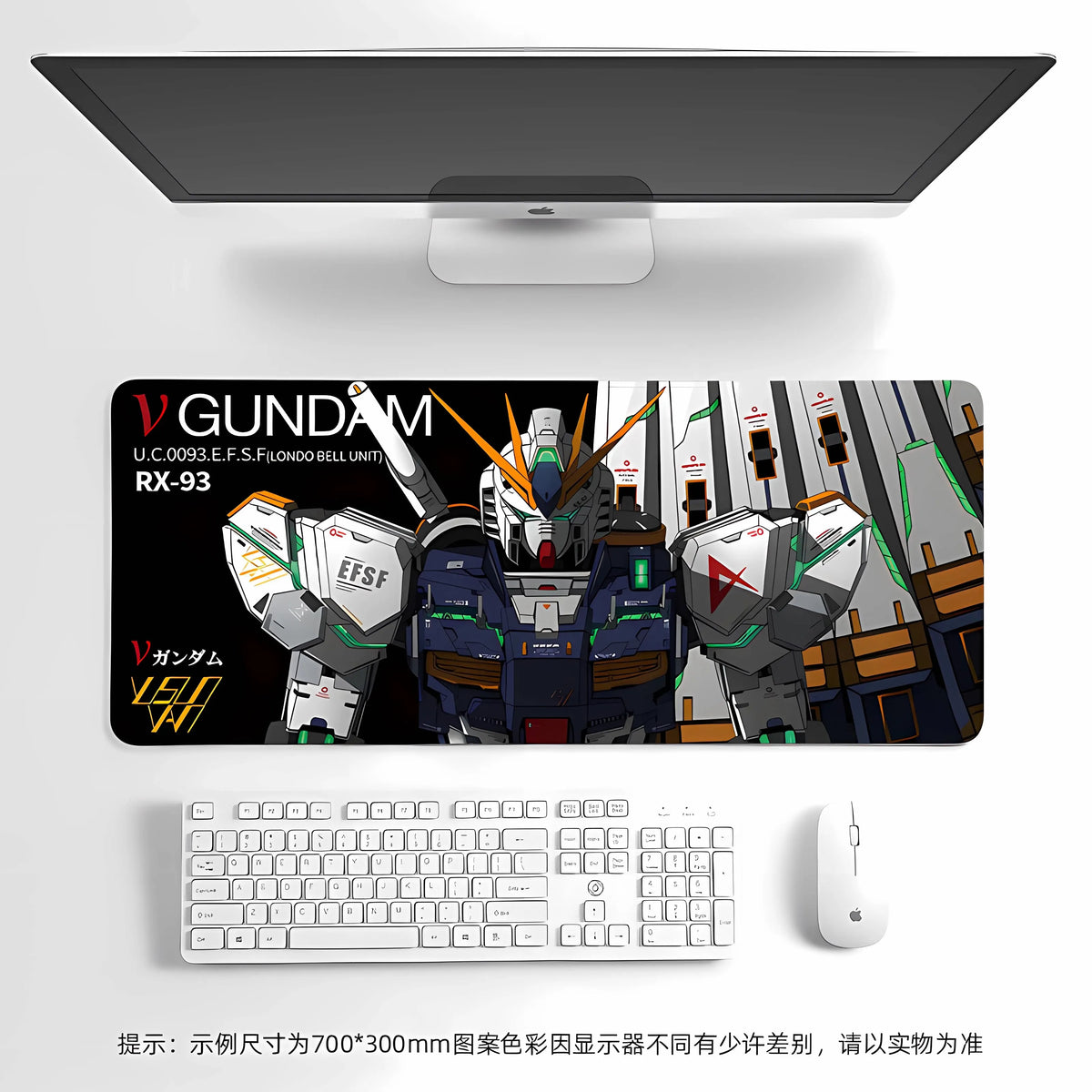 New Cartoon Anime Gundam Leather Mouse Pad Extra Large Anime Game Anti-Slip Mouse Pad Office Dormitory Computer Pad HD Desk Mat
