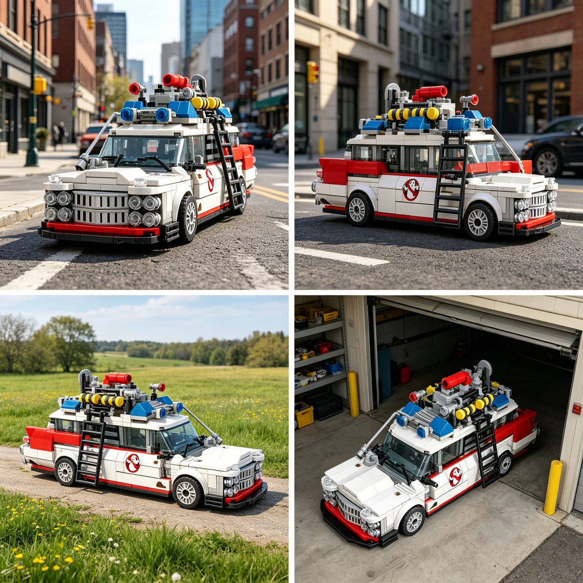 Technical GHOSTBUSTERS ECTO-1 Sets Building Blocks Kit STEM Educational Birthday Gift for Boys Model Assembly Project