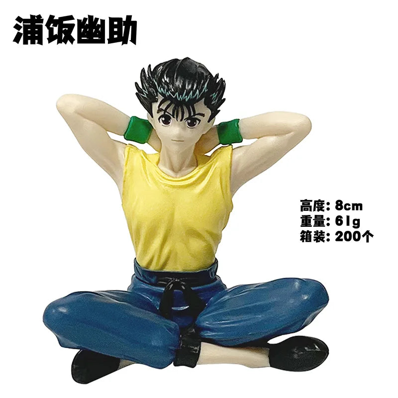 Anime Yu Yu Hakusho Youko Kurama 10CM Figure - Kurama Sitting Posture Noodle Stopper Model Toy Doll Action Figure Collectible
