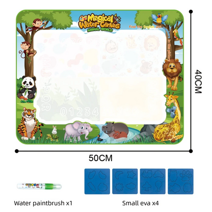 Magic Water Drawing Mat Extra Large Water Doodle Toy Set Painting Board Children Educational Toys Gift for Kids Multiple Size