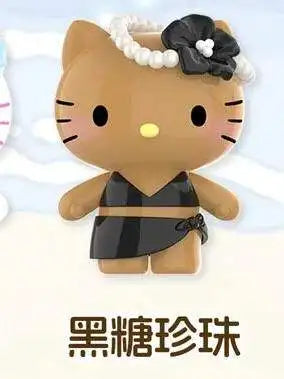 New Hello Kitty Swimsuit Party Series Blind Box Cute Mini Beans Doll Car Dashboard Figurine Ornament Surprise Box Birthday Gift