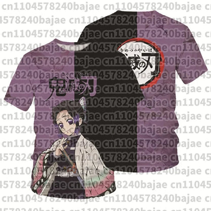 Demon Slayer Kimetsu no Yaiba Tanjiro 3D Quick Dry T-Shirt Adult Kids Sports Casual Anime Merch Summer outdoor streetwear