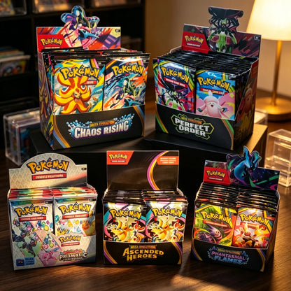 Pokémon TCG: Mega Evolution-Pitch Black Booster Display Box CHAOS RISINC Ascended Heroes Phantasmal Flames TCG Trading Cards Set