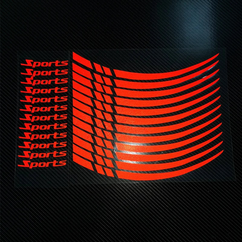 Motorcycle Wheel Rim Stripe Wheel Decal Tape Sticker 18-21 Inch Sport Wheel Decals Road Bike Reflective Sticker