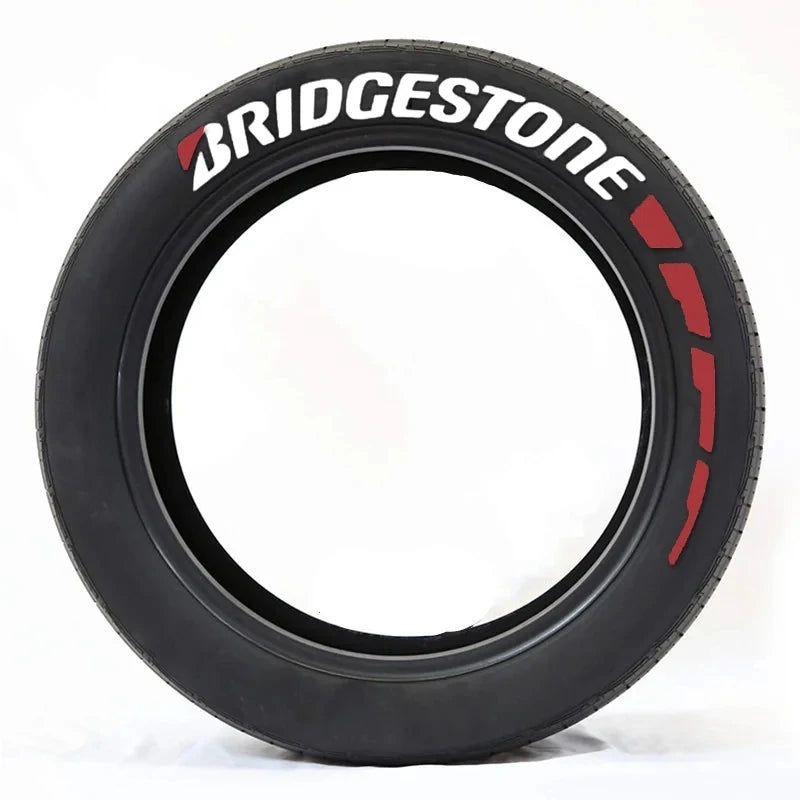 Rubber Tire Letter Stickers 3D Waterproof Wheels Permanent Car Sticker With Glue DIY Stylish Tire Decal For Auto and Motorcycle