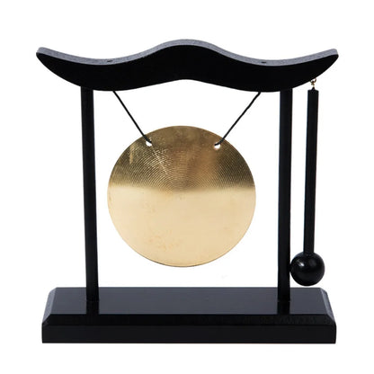 Relaxation Desktop Gong Fortune High Volume Copper Bell Wood Frame Meditation Feng Shui Metal Cymbals House Warming