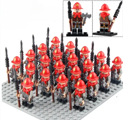 21PCS Medieval Ancient Roman Warrior Series Spartan 300 Warrior Children's Building Block Toys DIY Micro Scene Ornaments